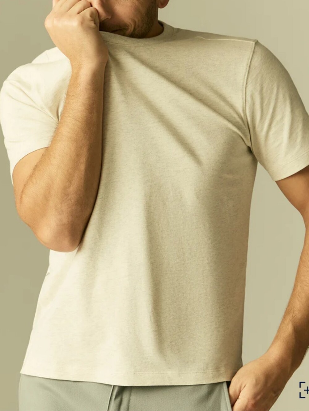 Mack Weldon Linen Jersey Crew Neck T-Shirt Size Medium